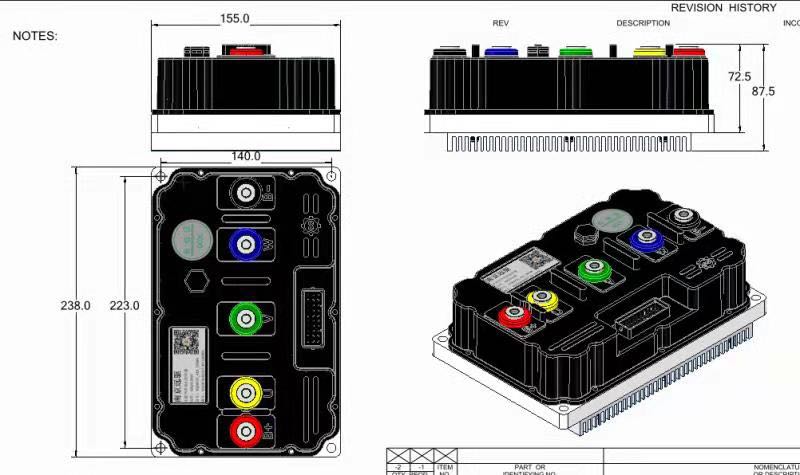 南京远驱dn841800赛道版正弦波大功率改装电动车电摩电机控制器