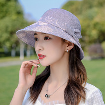 Middle Aged Hat Children Spring Autumn Summer Thin breathable sun shade Large along the basin hat sunscreen fashion sun hat Mom hat