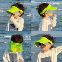 Baby hat Summer sun sun hat men and women Child sun hat children cool hat anti-ultraviolet large eaves empty top hat
