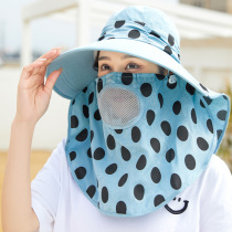 Large edge sunscreen children summer bicycling visor UV mask large brim sunhat sunhat tea cool hat