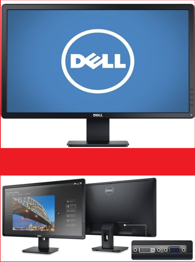 包邮二手dell戴尔台式电脑20寸e2014 22寸e2214led宽屏液晶显示器