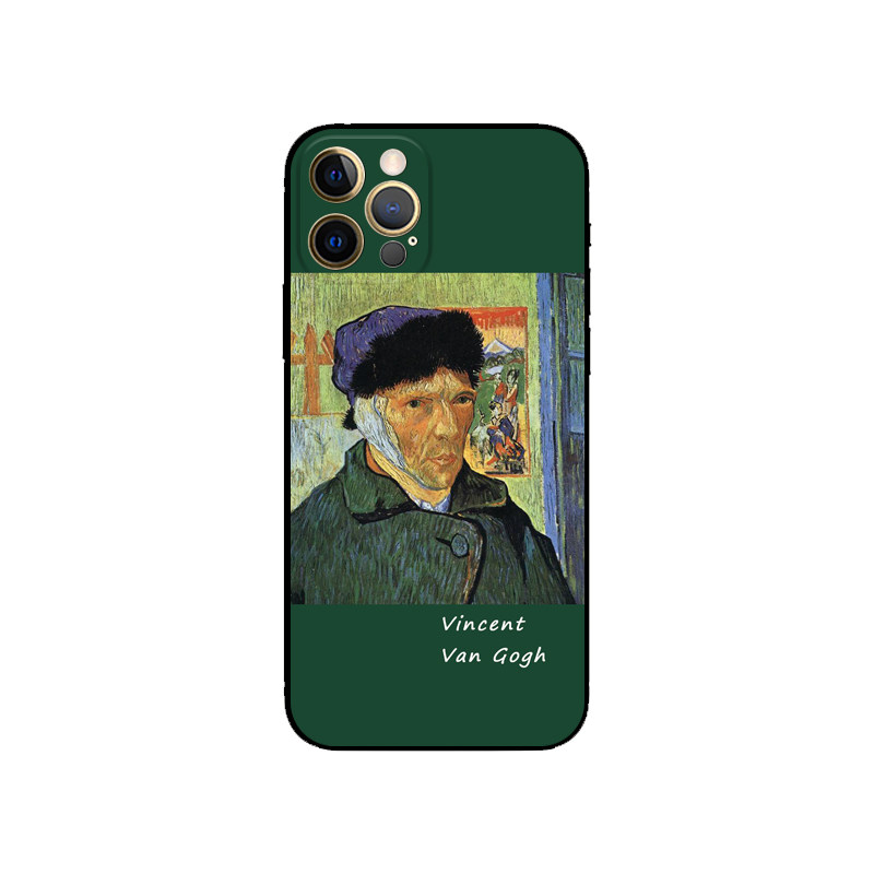 恶搞梵高油画海绵宝宝适用iphone12/12mini苹果12pro max手机壳