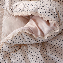 Aika love home Korean plant small flower cotton lace edge soft and comfortable modal cotton quilt set