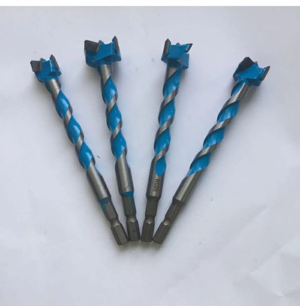 木门加长风批钻头加长型打孔门锁安装开孔器木工全套开槽机六角柄