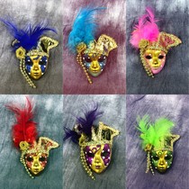69club home mask refrigerator patch brooch features Italian tourist souvenir Venice souvenir