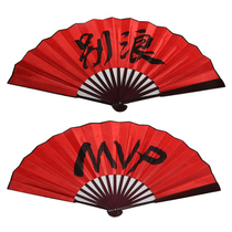 Best man womens folding fan costume hand-painted Net Red large open cross talk pop fan folding fan bar handwritten