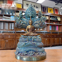 Wakan Buddha Temple 2561 seven dragon Buddha big model precious alloy material made 12