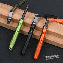 EDC equipment outdoor all-weather ignition stick Flint Metal drop fire rod field survival with umbrella rope