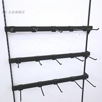 Supermarket snack hook black wall combination rack mobile phone case accessories rack crossbar adhesive hook display rack rack assembly rack