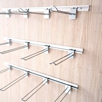 Wall Shelf Shelving Multilayer Upper Wall Display Rack Snacks Supermarket Display Cabinet U Line Round Double Layer Hook