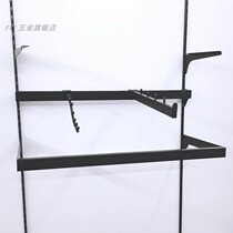 Stainless steel ladder column front hanging side hanging black plate support clothing store adhesive hook accessories rack cloakroom shelf plate support partition