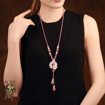 Ethnic sweater chain long Joker simple high-end accessories fashion retro decoration hipster pendant necklace women