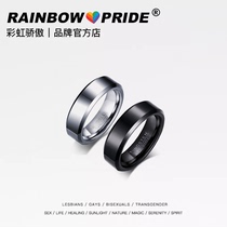RainbowPride Titanium steel couple ring index finger joint Stainless steel Tungsten Steel Mens Korean fashion Korea