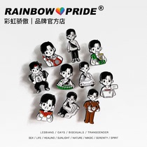 RainbowPride 2021 Pride badge Enamel color cartoon Japanese pin Rainbow Pride original IP