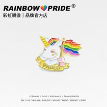 RainbowPride Six-color rainbow unicorn badge LGBT couple decoration GAY lesbian GAY original accessories