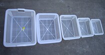 New plastic thick white square sieve plastic basket turnover basket vegetable square basket leak drain basket