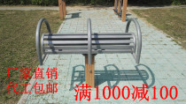 Wood plastic outdoor fitness equipment Sports equipment outdoor community park square plastic wood stretch waist extension back frame direct sales