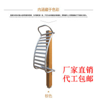 Wood plastic outdoor fitness equipment Sports equipment outdoor community park square plastic wood stretch back frame bag freight