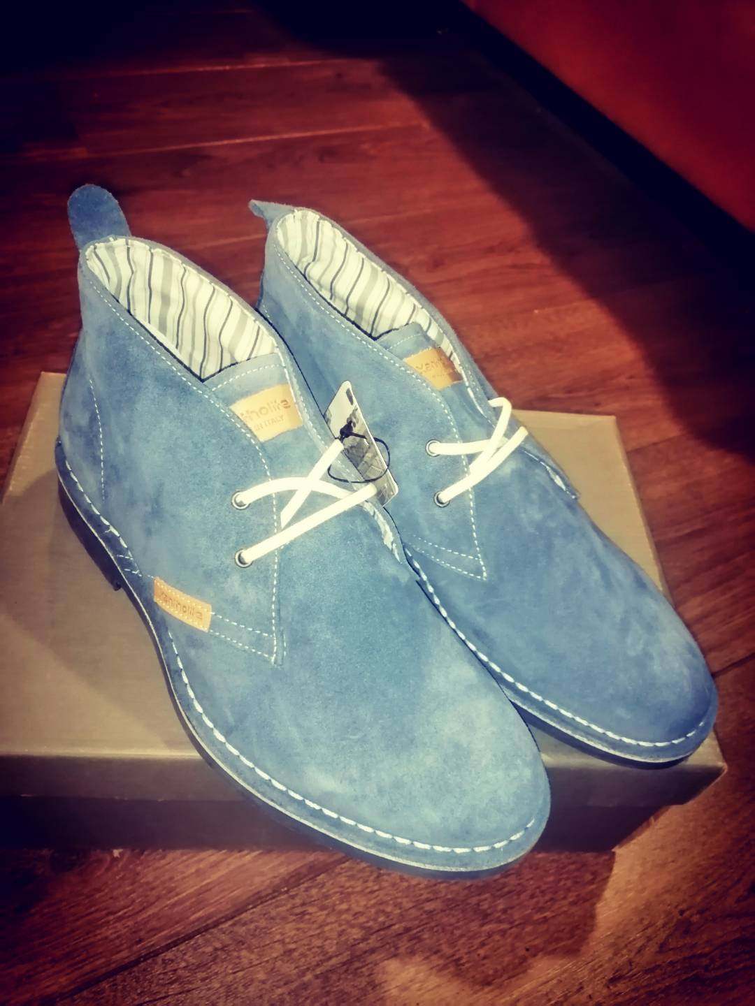 xantholite男士靓丽蓝色牛皮鞋子(极品意大利产,特卖场调价捡漏咯,120