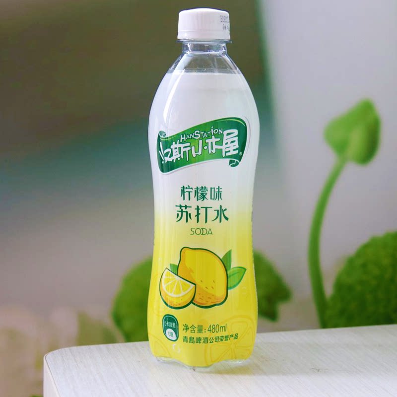 汉斯小木屋苏打水百香果味柠檬味气泡水汽水整箱480mlx15瓶零卡