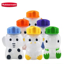 Le Bai beauty Childrens straw water Cup cartoon water bottle portable small kettle drinking cup Cup does not contain BPA