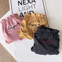 Sexy satin embroidery English ins Net Red low waist breifs Feifei side girl cotton stall underwear bottoms