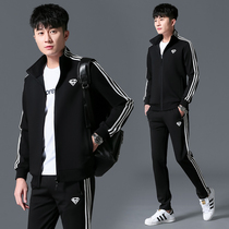 361 autumn and winter new mens sportswear suit 2020 youth large size fashion leisure brand mens cotton