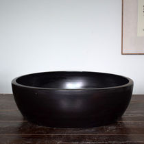 Black oversized ceramic turtle bowl lotus water lily lotus pot large diameter fish tank shallow tank hydroponic plant Basin
