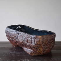 Imitation stone ceramic fish tank fish bowl large rectangular turtle bowl lotus water lily lotus tank bonsai manger Basin