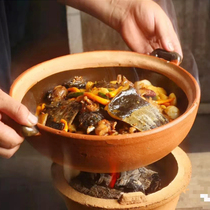 Traditional old-fashioned casserole shallow pot coarse clay casserole stew pot hot pot extra capacity Restaurant Restaurant farmhouse food commercial