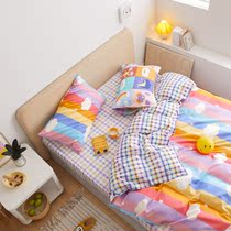 ins Nordic simple bed three or four piece cotton cotton dormitory quilt cover 1 5m sheets hipster morning light