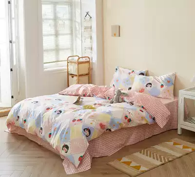 Baby baby bedding sheets kindergarten winter and summer quilt quilt cover three or four piece cotton twill