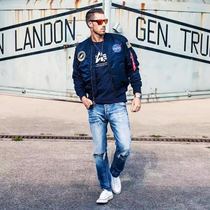 United States Alpha Alpha MA1 Nasa Space Agency jacket MA-1 outdoor windproof warm thick mens cotton jacket