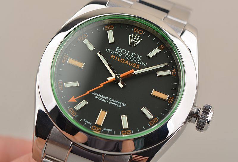 【已售出】【97新】劳力士milgauss黑盘绿玻璃闪电针自动机械男表