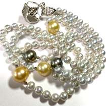 (Chunfeng Social Japan Direct purchase) Miss Ishihara No toning Akoya Pearl Nanyang Golden Pearl Tahiti Everest 94cm