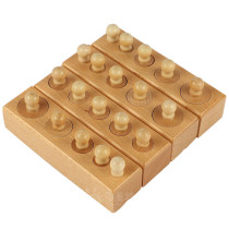 Monte Montessori socket cylinder baby children early teaching puzzle toy building blocks size and height pairing