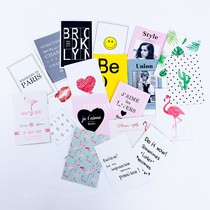 Brief Joins European And American Wind Double-sided Printed Card Chic Room Shooting Background Decoration Postcard Grid Matching