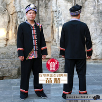 Miao Tujia and Dong ethnic group performed dance costumes silver accessories headwear hat silver item rings for mens boys clothes