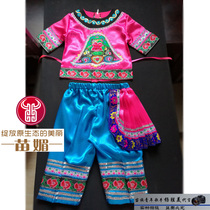 Miao Tujia and Dong ethnic group performed dance costumes silver accessories headwear hat Item Circle to perform womens clothing Dress Pants Dress