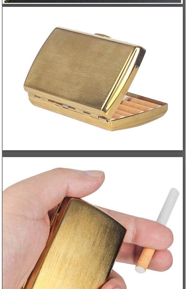 双枪黄铜镀金烟盒12装男士女士便捷小号烟盒金典抗压防潮品牌礼品
