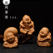 tea favor decoration boutique purple san tong sub-blessing from heaven felicitous wish the best of luck in lucky cha qi