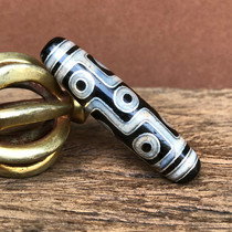 Tibetan Tantric Tianzhu Tibetan transmission inlaid silver nine-eyed Tianzhu natural cinnabar genuine to pure agate chalcedony pulp oil run