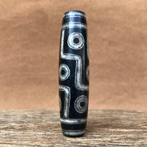 Tibetan Tianzhu inlaid with silver nine-eyed Tianzhu genuine to pure agate chalcedony pulp oil weathering clear