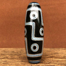 Tibetan Tianzhu Tibetan transmission inlaid silver nine-eyed Tianzhu natural agate chalcedony pulp oil necklace pendant