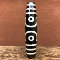 Tibetan Tantric Tianzhu Tibetan three-eye silver Tianzhu natural genuine to pure agate chalcedony pulp oil run