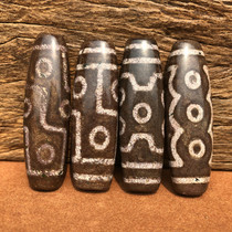 Xiangxiong Tianzhu Tibetan three-six-nine-eyed Tianzhu Natural cinnabar genuine raw stone Shale Tianxiong Stone Tianzhu Necklace