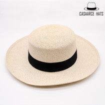 CASAARCE hand-woven Panama straw hat Ecuador imports Classic Boater flat top hat