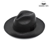 CASAARCE handmade woven black Panama straw hat Ecuador imports Fedora Classic