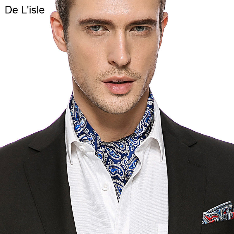 de lisle double faced silk men's scarf winter suit shirt rectangle