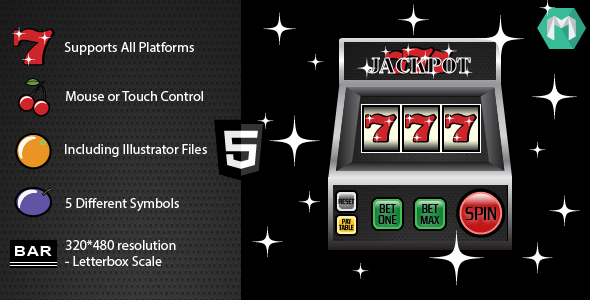 html5 slot machine: jackpot 777 - codecanyon item for sale